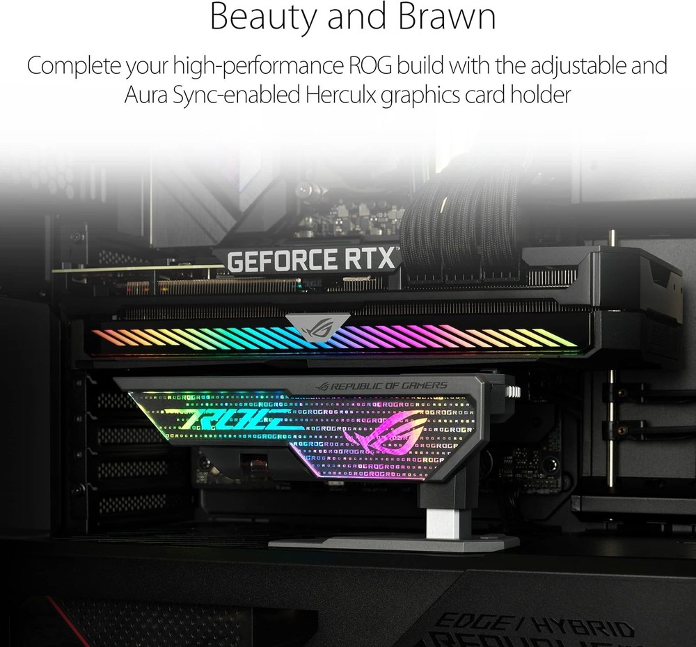 ASUS ROG Herculx GPU Holder Bracket Aura Sync RGB