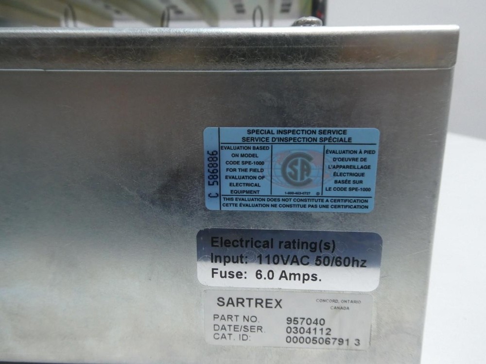 Sartrex 957040 Chassis Module Rack