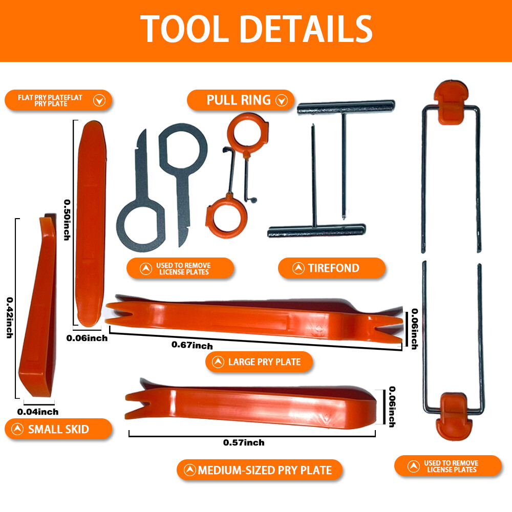 12 PCs Car Door Plastic Tools For Sequoia Removal Tool Pry Panel Dashboard Trim