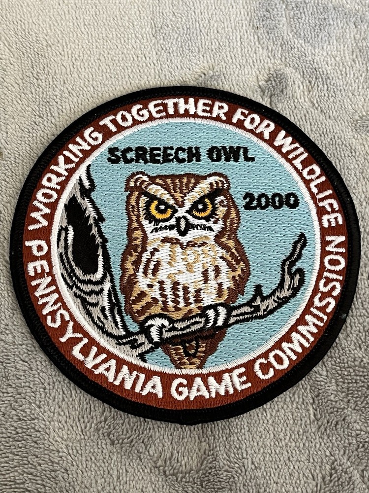2000 PENNSYLVANIA GAME COMMISSION PATCH “SCREECH OWL” 4” Diameter