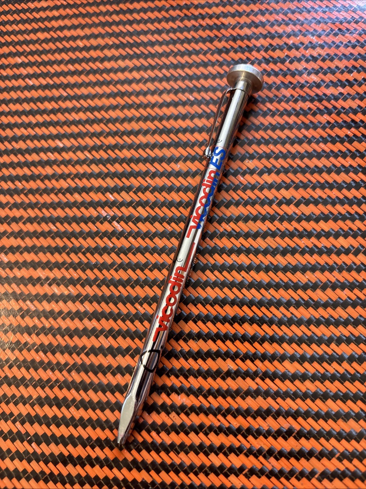 DRUG REP PEN - VICODIN "NAIL" - METAL NARCOTIC RARE Vicodin ES Look 👀 RARE