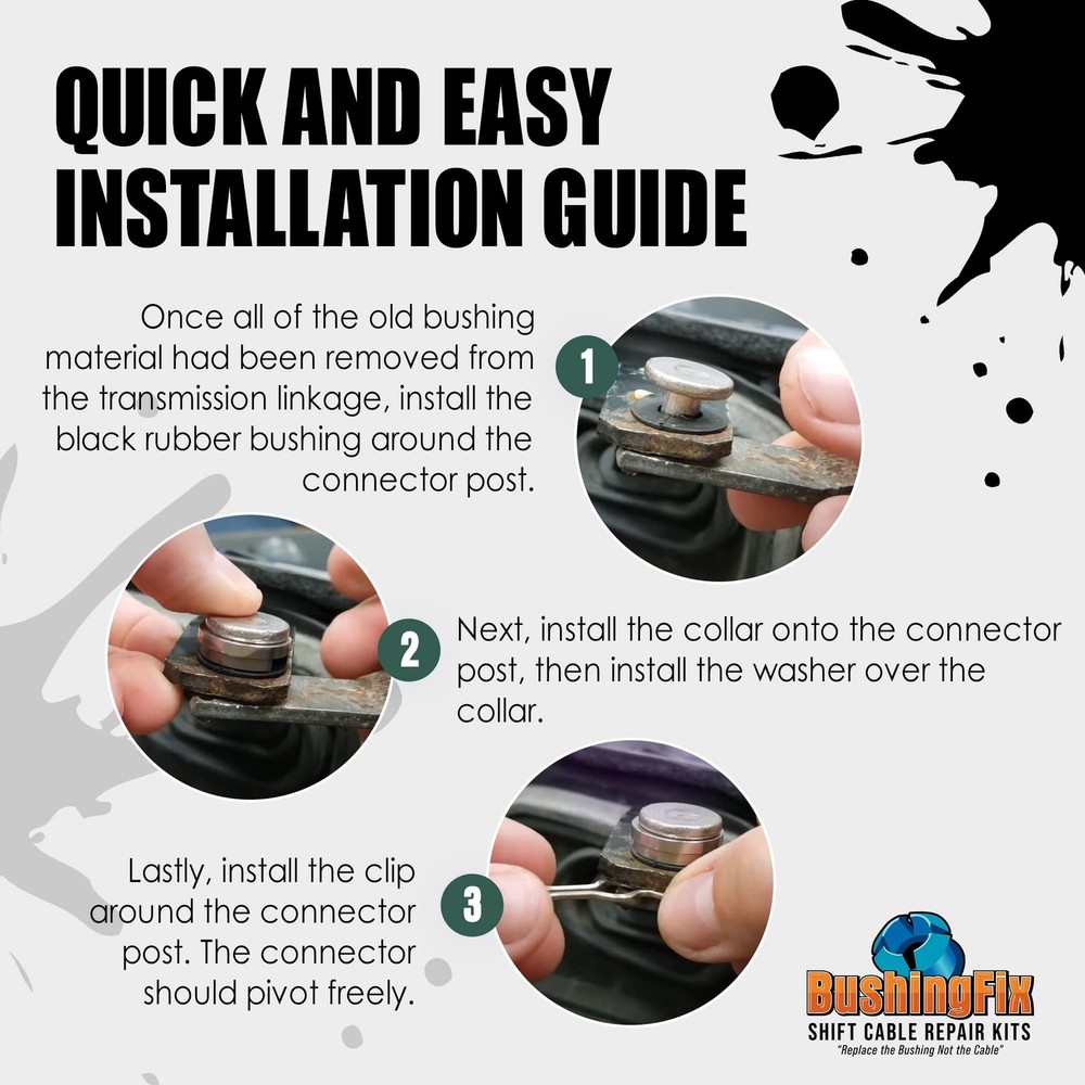 BushingFix RX1Kit Transmission Shift Linkage Repair Kit, Automatic Transmissi...