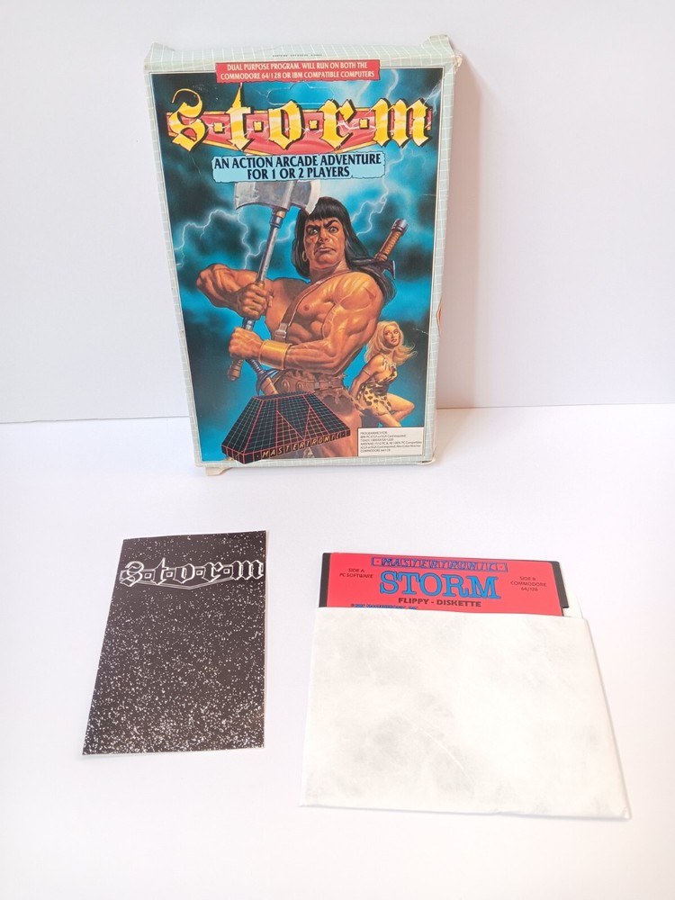 Commodore 64/128 Storm Action Arcade Adventure Computer Sotware Tested/Works