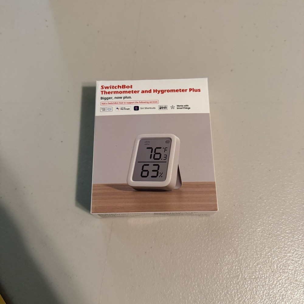 SwitchBot Thermometer Hygrometer Plus, Indoor Smart Bluetooth Temperature