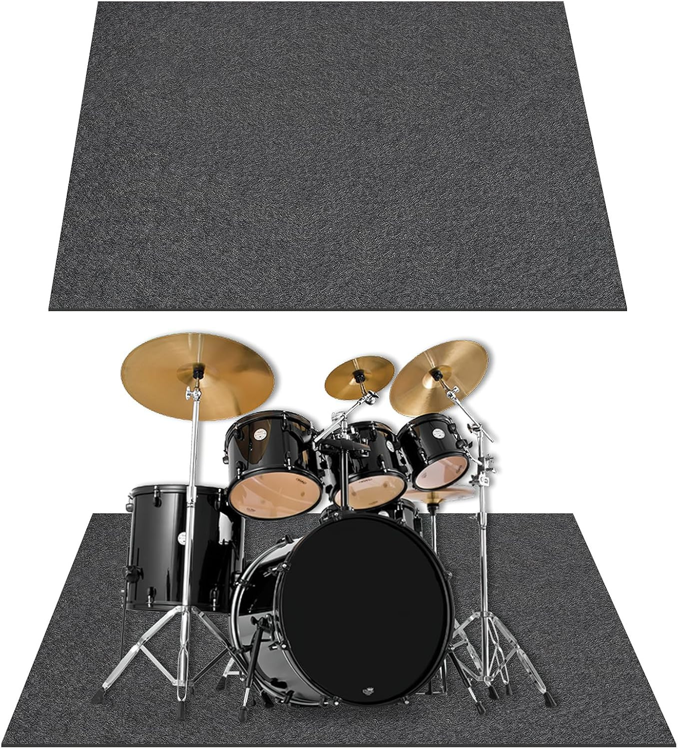 Drum Mat Non-Slip Grip Bottom 47.24 70.86 in Drum Rug Soundproof Floor Mat Play