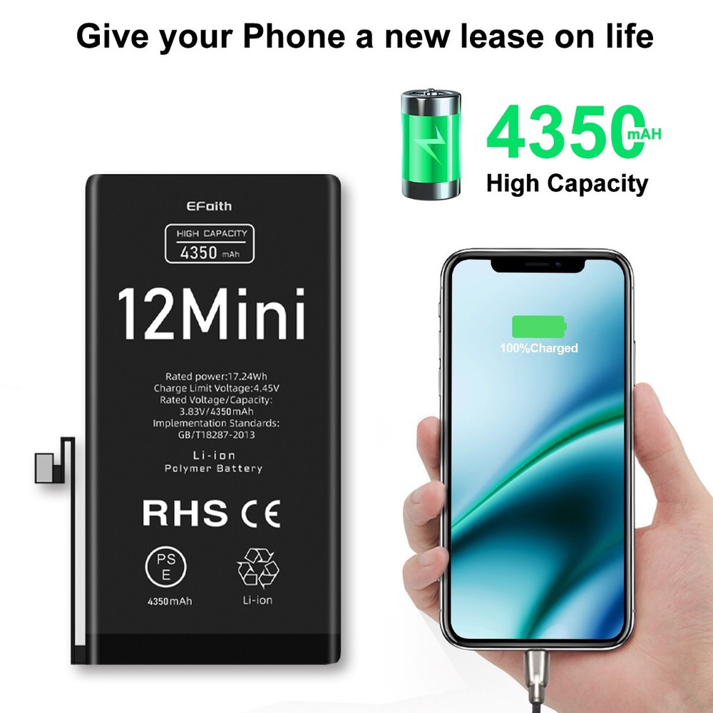 OEM For Apple iPhone 12 mini Replacement Battery 100% Health Zero Cycle + Tools