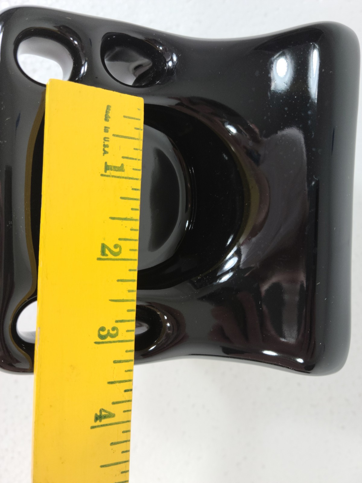 Vintage Black Ceramic Tile Soap Dish Tumbler Cup Tray Toothbrush Holder Set