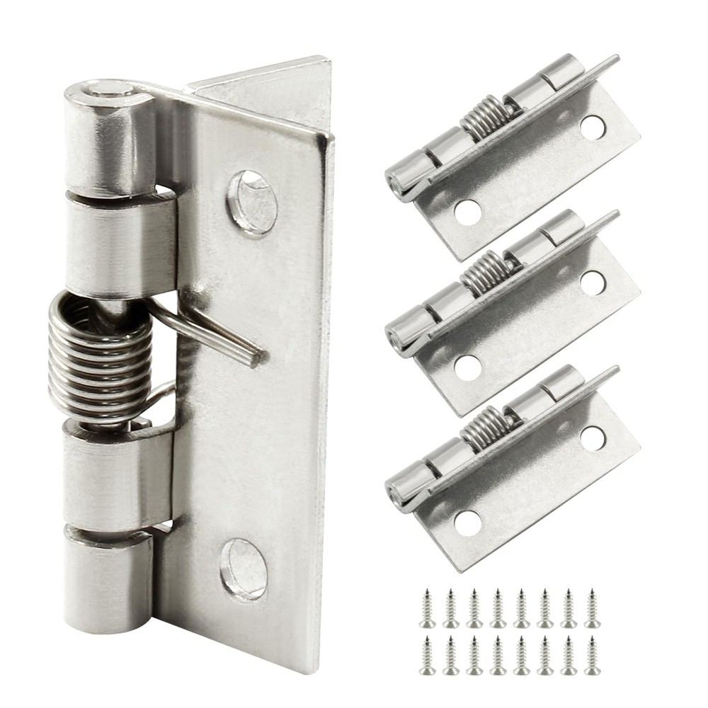 4PCS Spring Hinges, 1.5 Inch Small Self Opening Hinge Spring Loaded Hinges, 3...