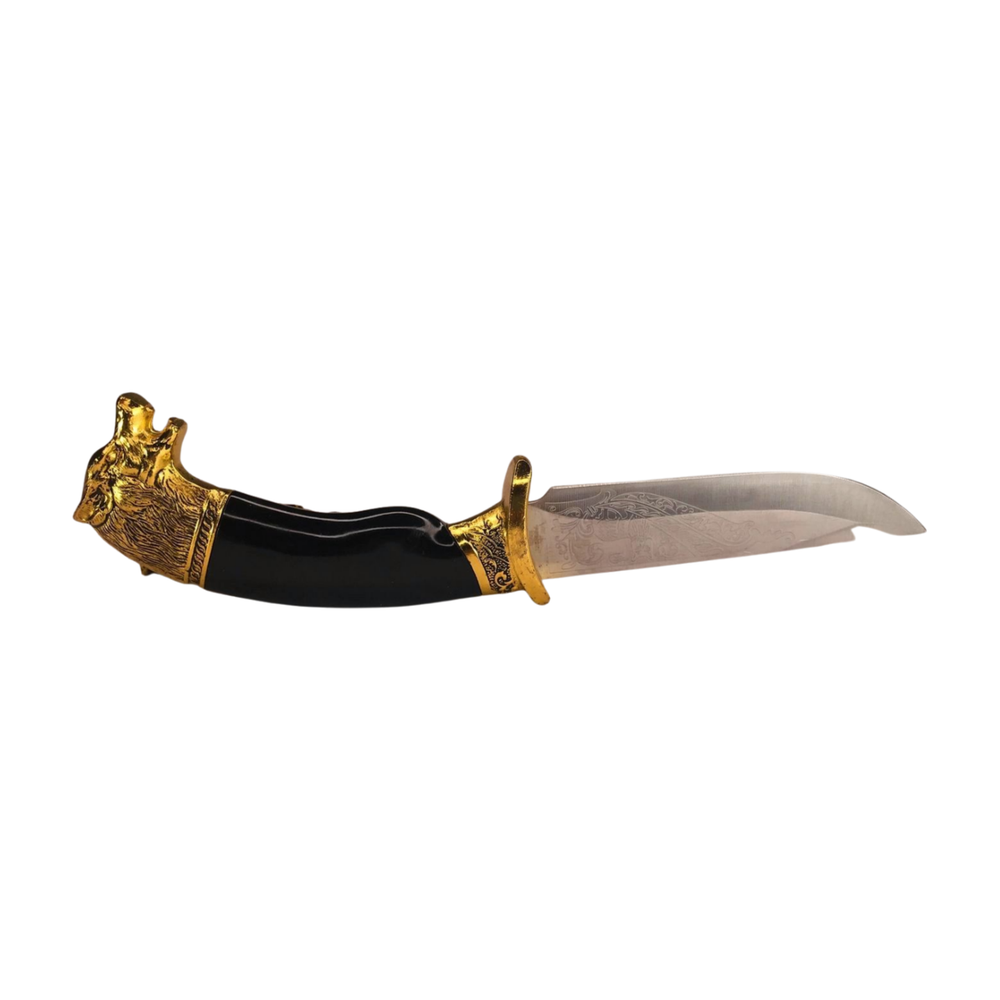Wolf Head Fantasy Dagger with Sheath
