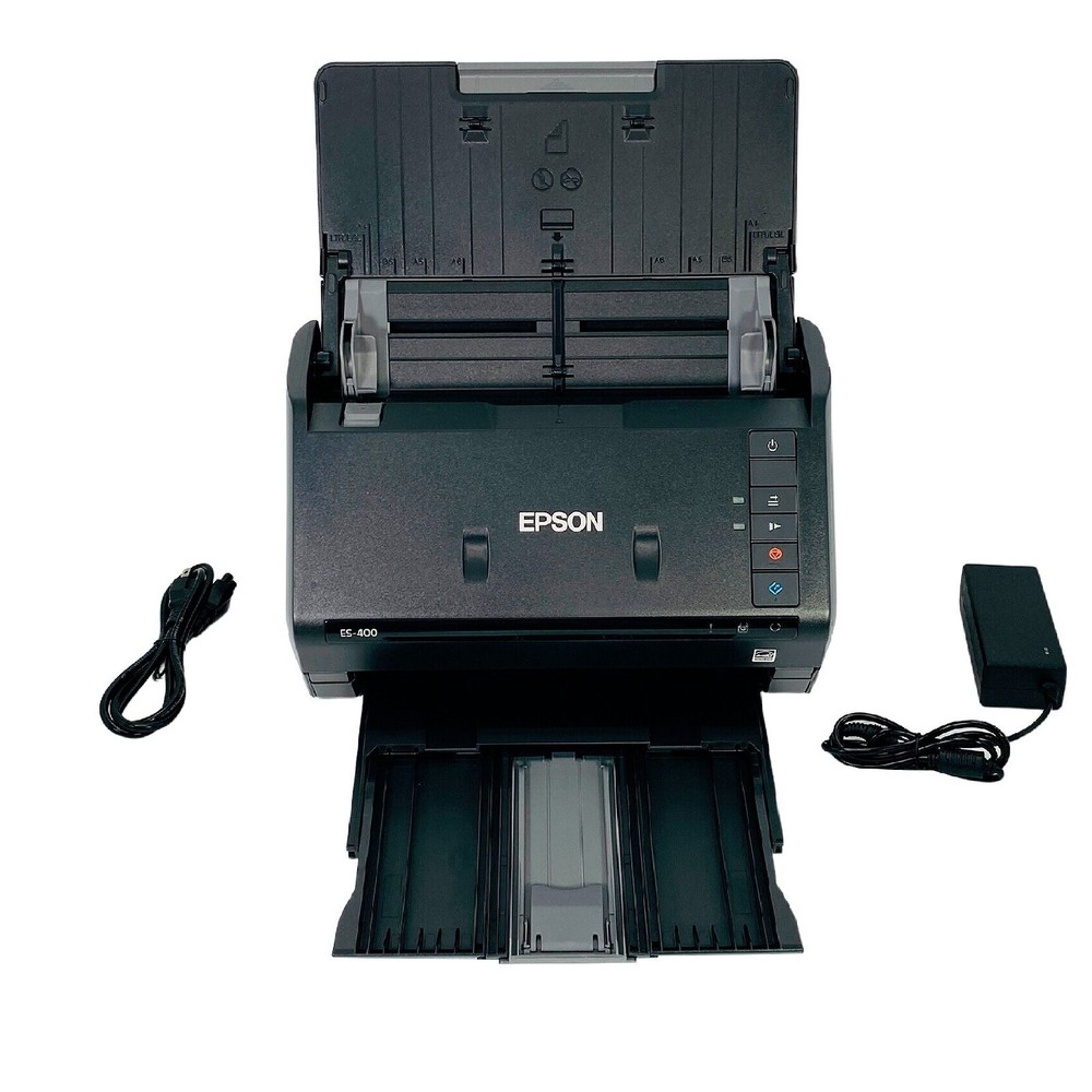 Epson WorkForce ES-400 J381A Duplex Desktop Color Document Scanner w/AC Adapter