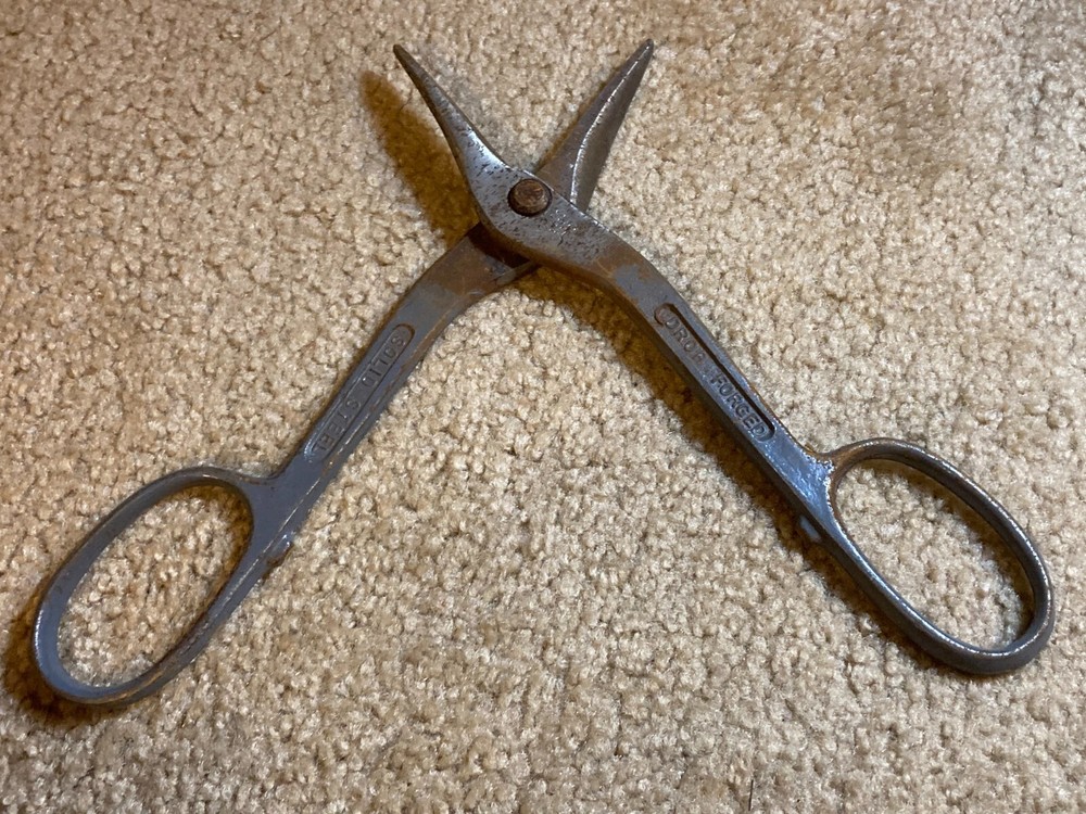 Tin Snips Shears Cutting Tool Drop Forged Solid Steel Blades 10 in Hand Tool