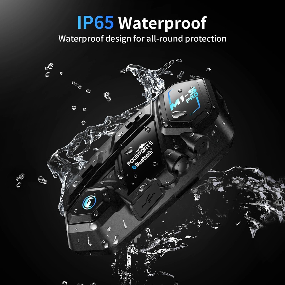 2pcs Motorcycle Helmet Intercom Wireless Bluetooth Headset Moto Interphone