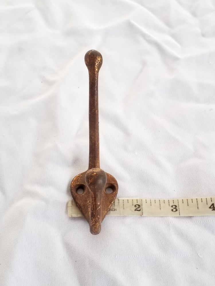 Vintage Hardware Distressed 4" Coat & Hat Hook Wall Mount Rustic Farmhouse Decor