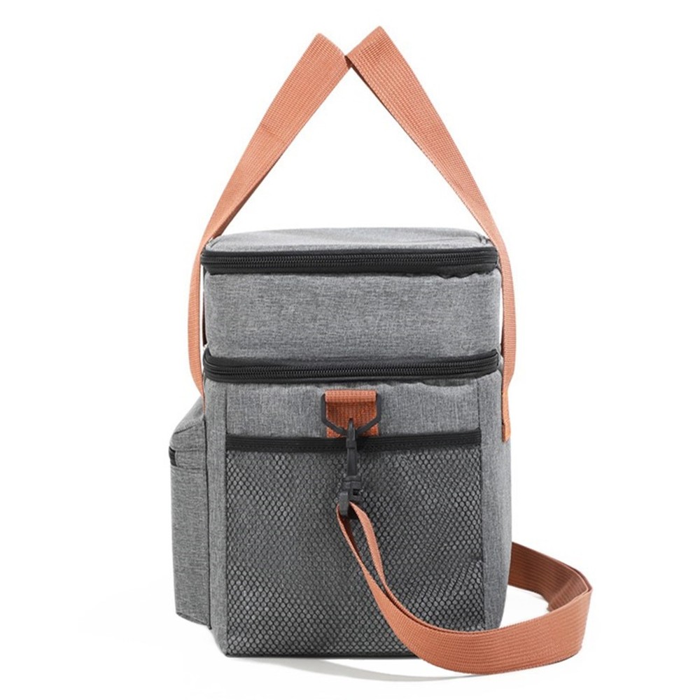 Handheld Shoulder Double Layered Thermal Insulation Picnic Bag Lunch Containers
