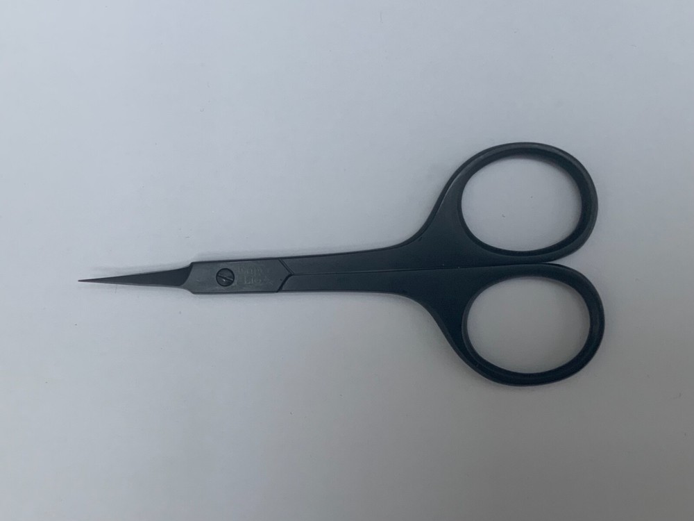 Iris Fly tying Scissors,, Fly tying tools, MATERIALS curved blade 3.5" black