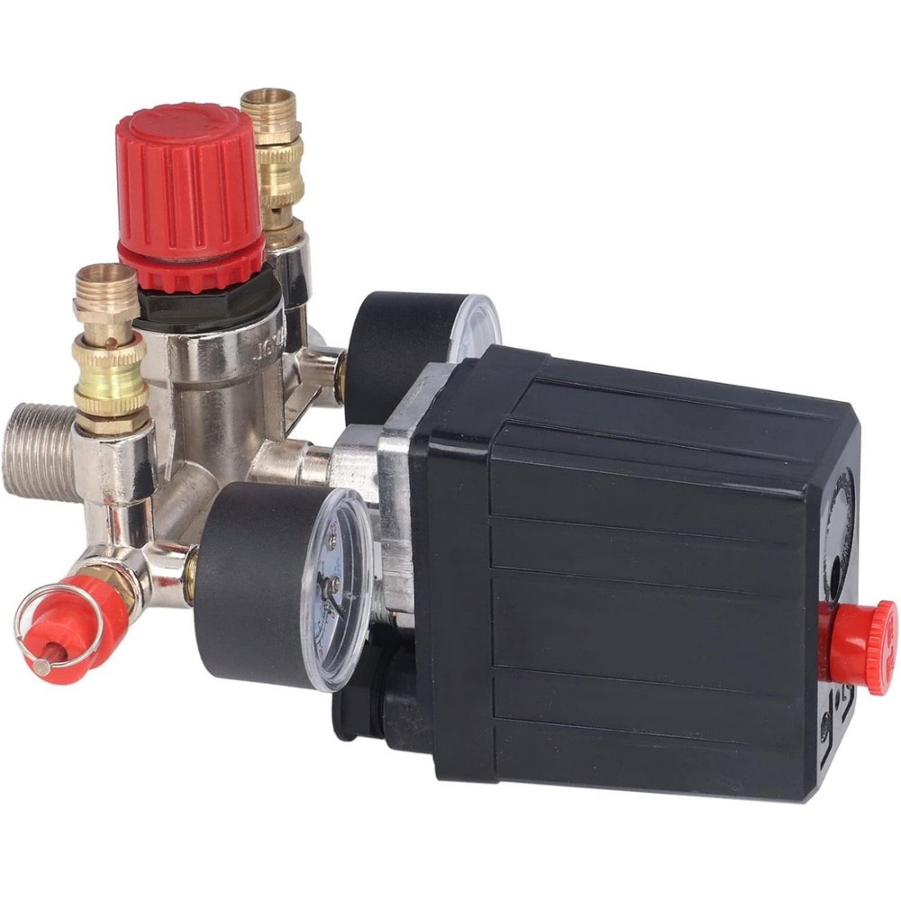 90-120PSI Adjustable Air Compressor Pressure Control Switch With Valve Gauges
