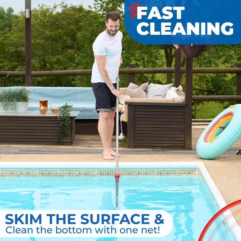 ProTuff 19.5" Fine Pool Net – 2 Year Unconditional Free Replacement – Cleans ...