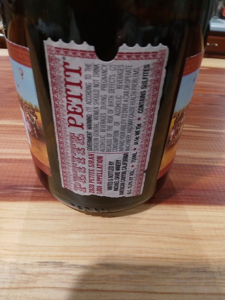 Petite Petit Elephants Empty Wine Bottle by Michael David Wine Co 750ml, Empty
