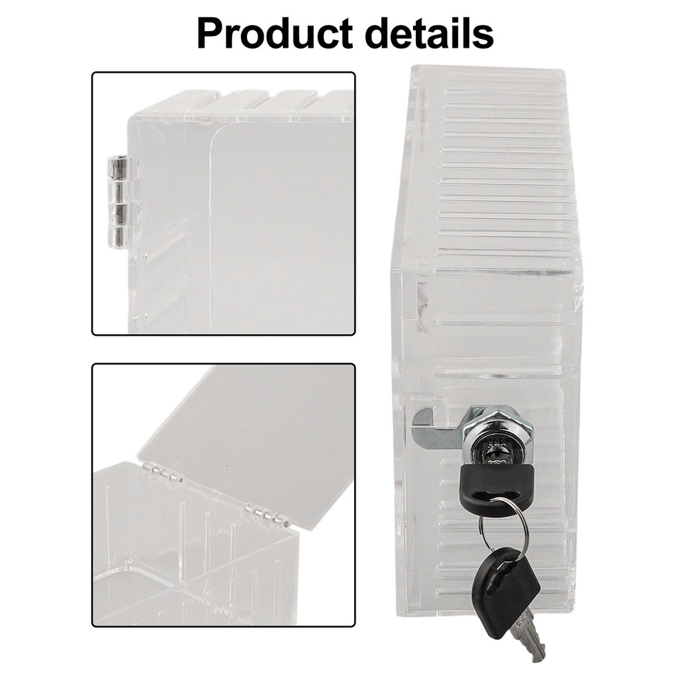 Transparent Thermostat Lock Box with Keys for Enhanced Security Features