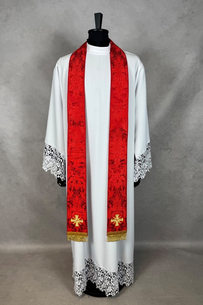 Red Gothic Chasuble, damask, vestment