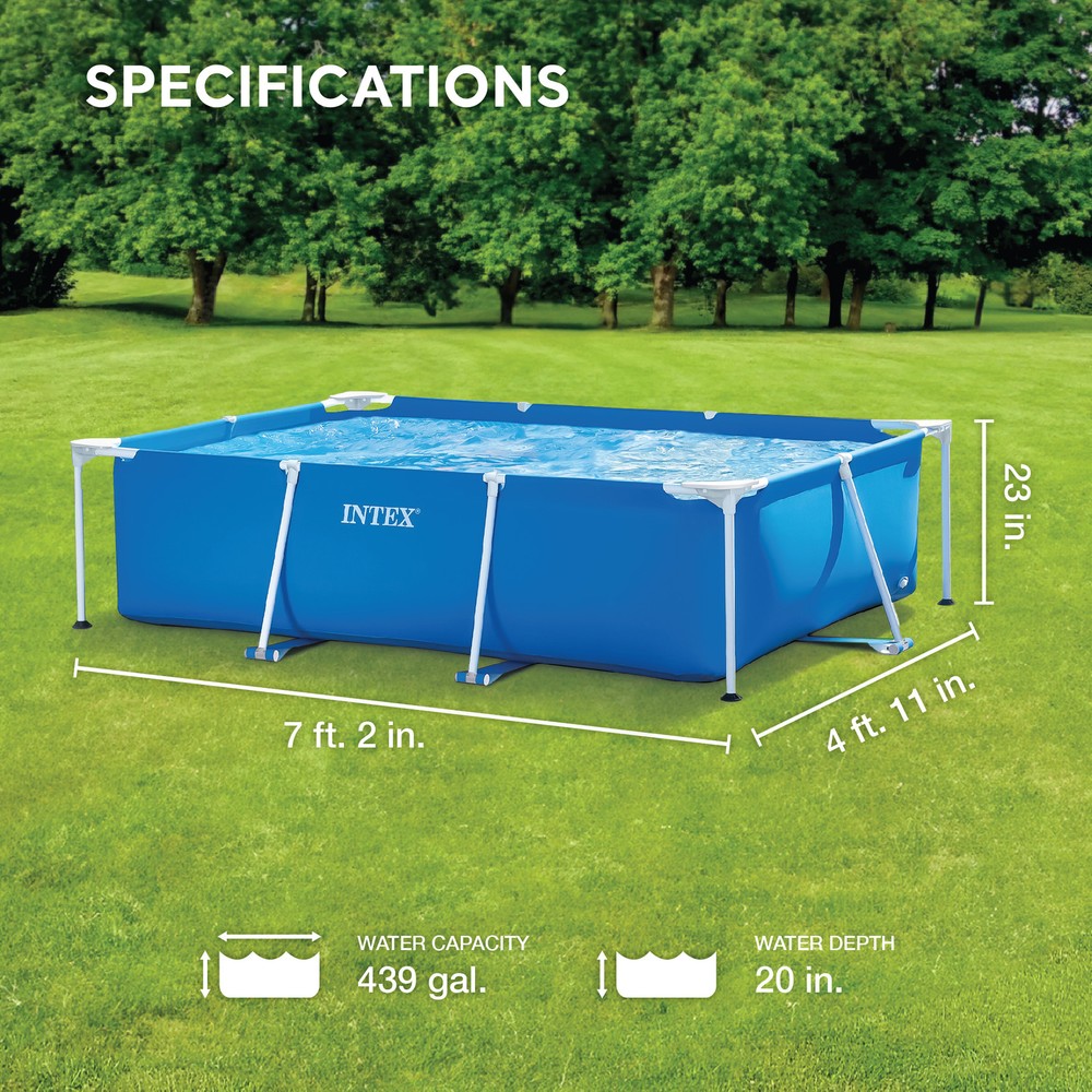 Intex Rectangular-Frame Above Ground Baby Splash Pool (Open Box) (2 Pack)