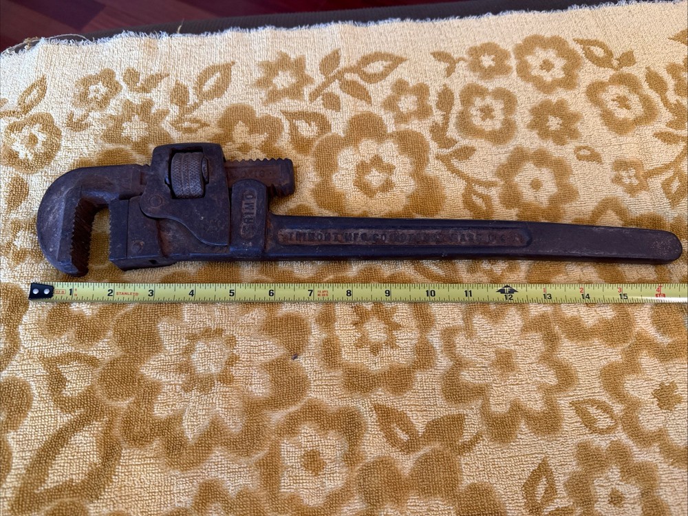 Vintage Trimo Marked No 18 Pipe Wrench