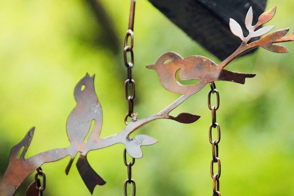 Ancient Graffiti Birds W/Bells Wind Chime, Multi
