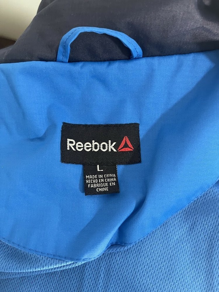 Reebok Men's Active Jacket Blue Full Zip Size L Large