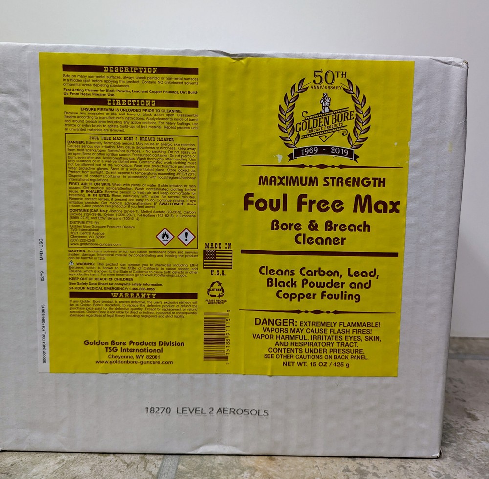 Bore Cleaner/Solvent- 12 ea -15Oz Cans @ BELOW COST-2026 LIQUIDATION