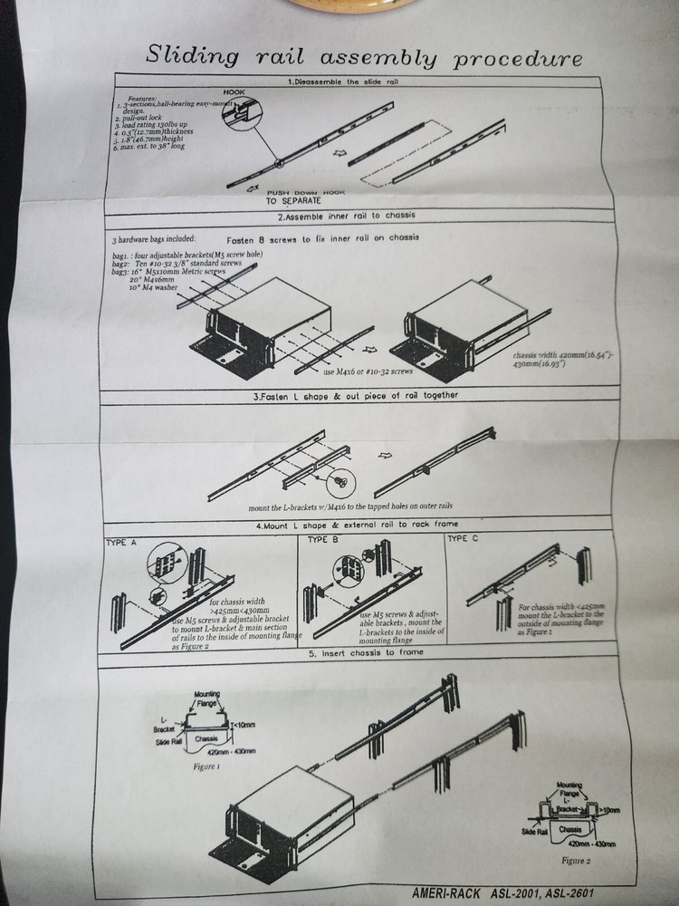 AMERI-RACK ASL-2601 / ASL2601 (NEW IN BOX)