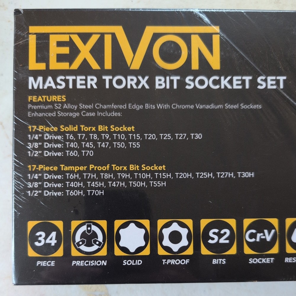 Master TORX Complete 34-Piece Socket Set - Enhanced Storage for Professionals