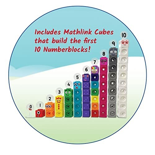 MathLink Cubes Activity Set 1-10, 30 Preschool Learning Activities, Counting Blo