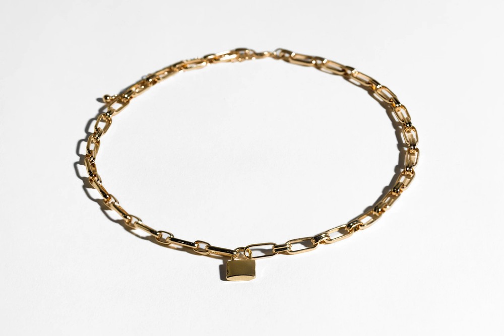 Gold Lock Necklace