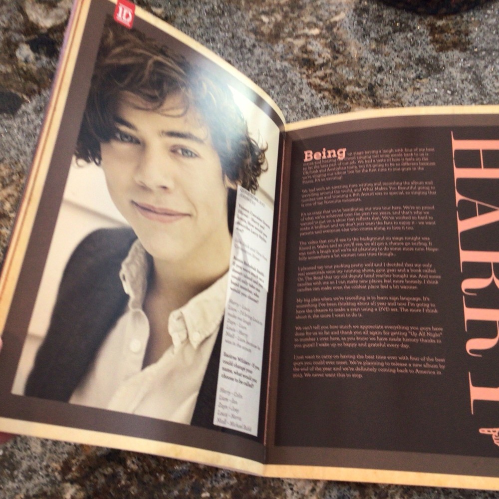 One Direction Up All Night 2012 Tour Program Book Rare!