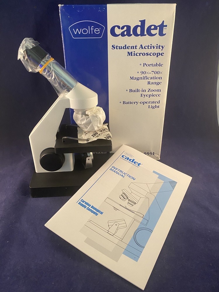 Wolfe Cadet Student Activity Microscope 700X Battery Operated Light NEW
