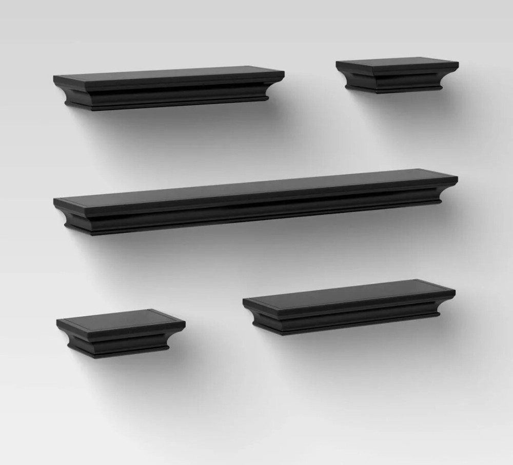 5pc Traditional Shelf Set Black - Threshold