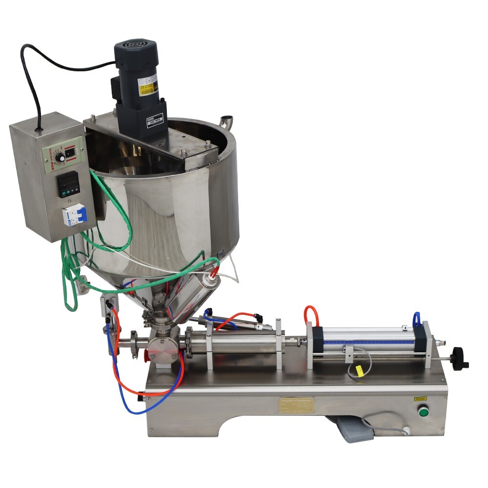 30-300ML Pneumatic Paste Liquid Heating Stirring Filling Machine Single Nozzle