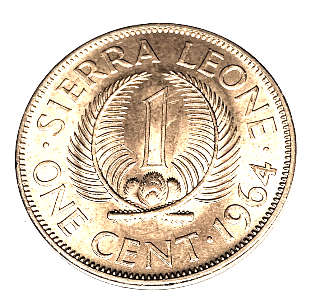 # C866 SIERRA LEONE COIN, ONE CENT 1964
