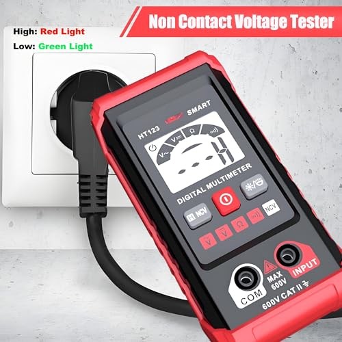 HT123 Digital Multimeter - Automatic AC DC Voltmeter - Non-Contact Voltage