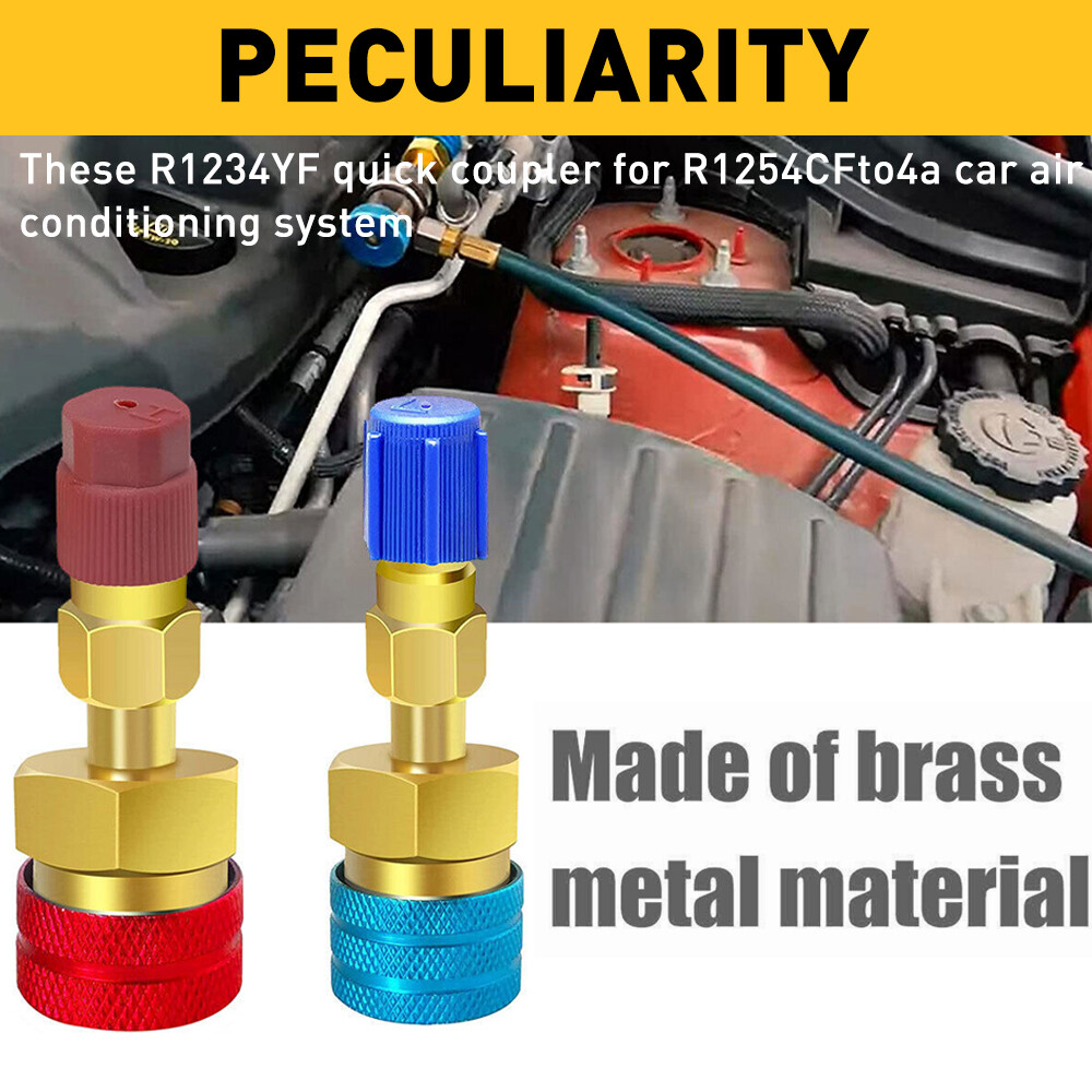 R1234yf to R134a Quick Coupler Adapter For A/C Car High Low Side Conversion Set