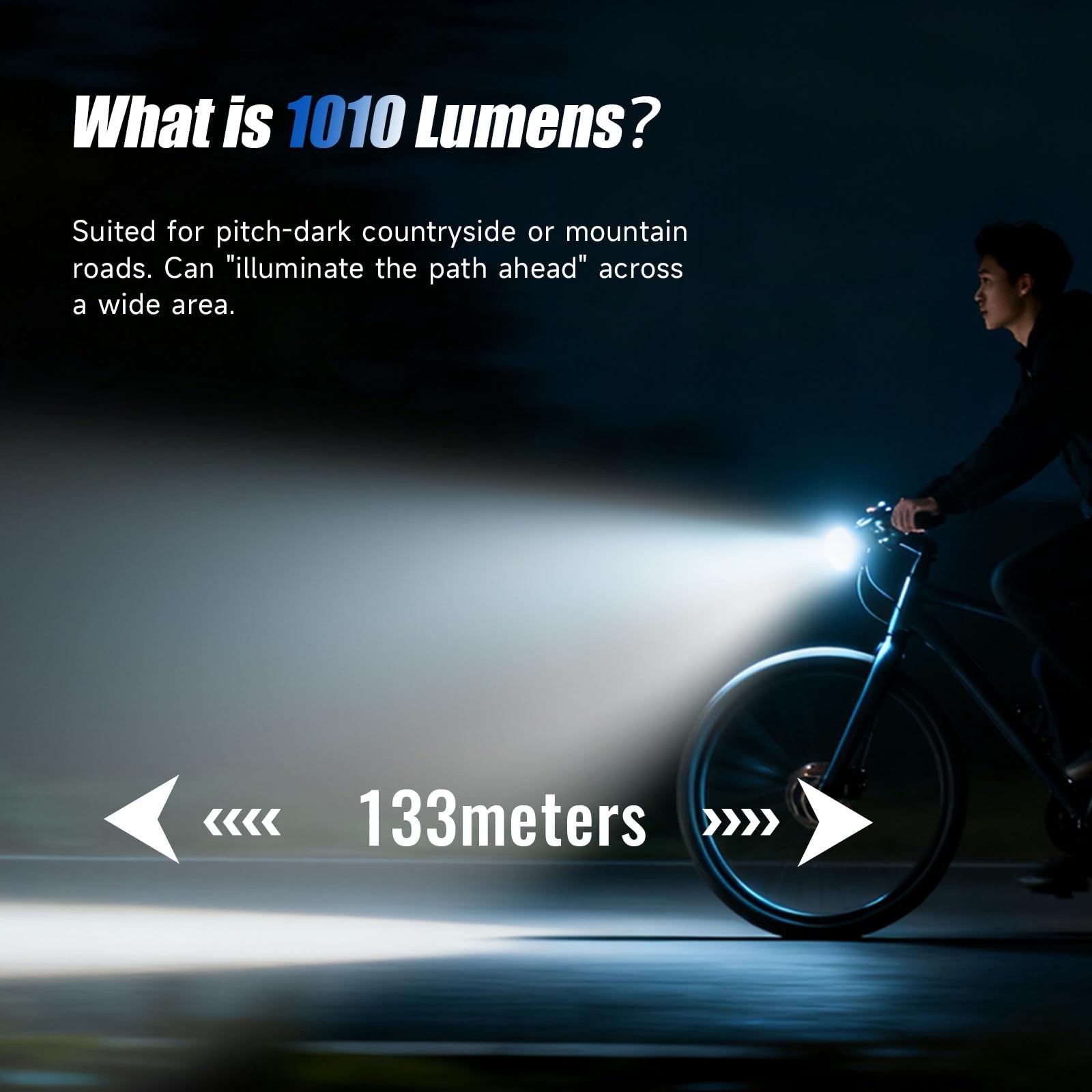 Rechargeable Bike Lights for Night Riding High Lumens with 2 Pack Taillight, ...