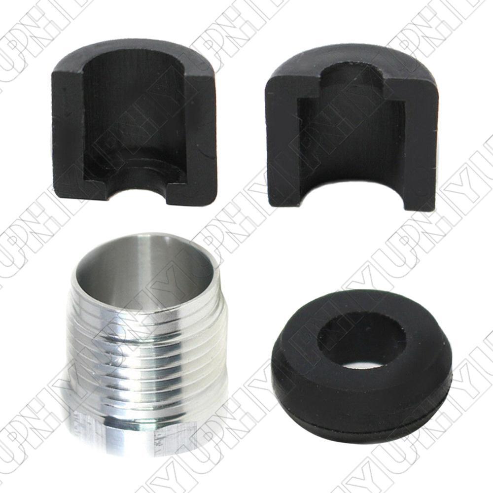New Steering Reverse Aluminum Billet Cable Lock Nut + Half Ring Retainer+