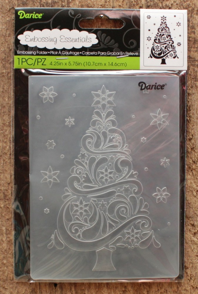 NEW Darice Embossing Essentials Folder 1218-118 CHRISTMAS TREE Scrapbooking