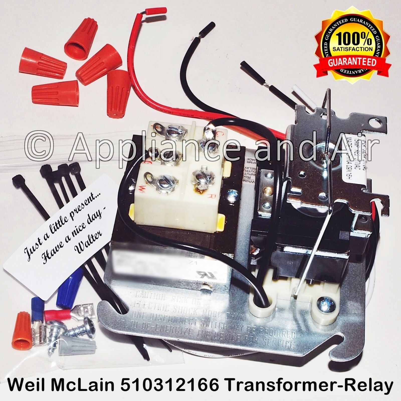 WEIL MCLAIN 510312166 Transformer and Relay 120/24V, SHIPS FREE TODAY!