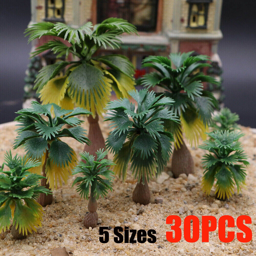 Coconut Palm Tree Layout Model Train Palm Trees Tropical Forest Landscape 30Pcs