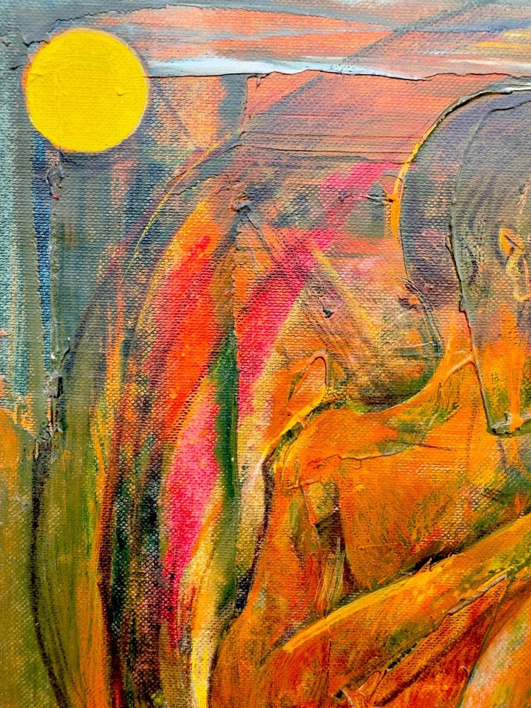 Original Russian Abstract Composition, Graphics, Postmodernism, Signed.