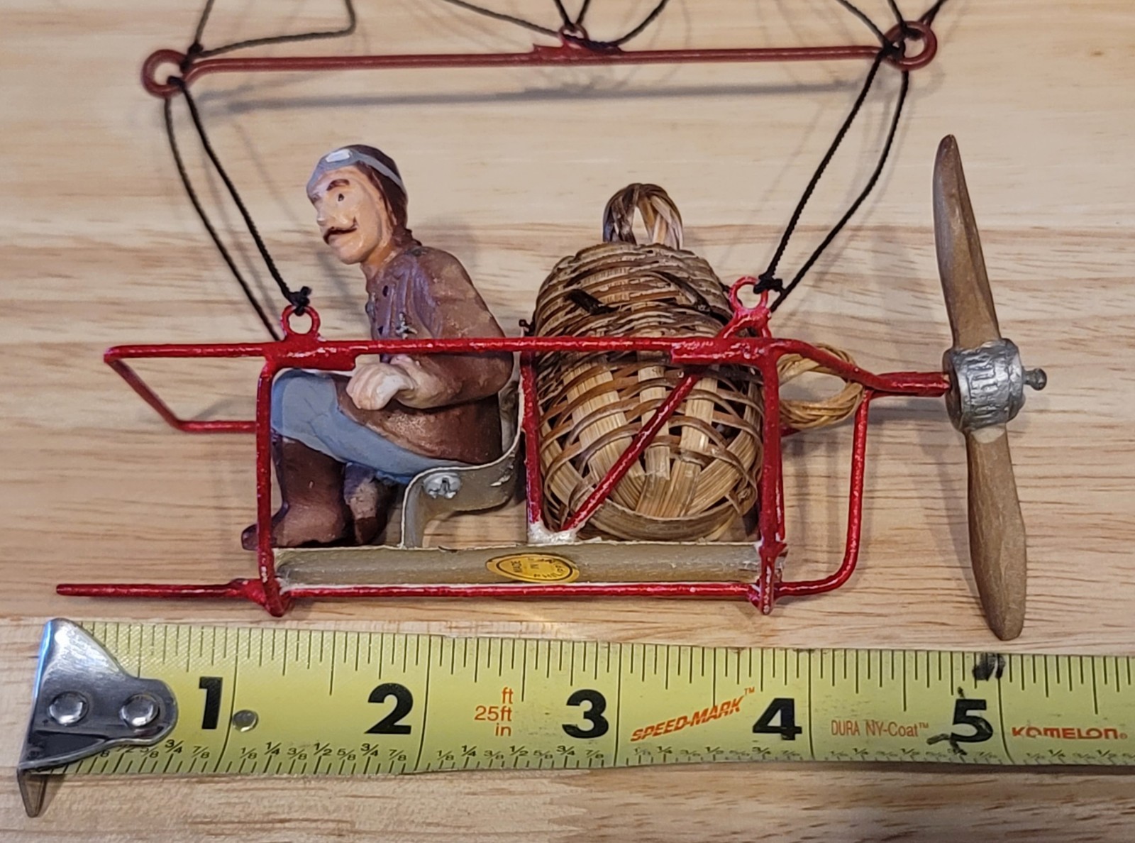 9.5" Steampunk Zeppelin, Airship Blimp Hanging Mobile Pilot Map Basket Propeller