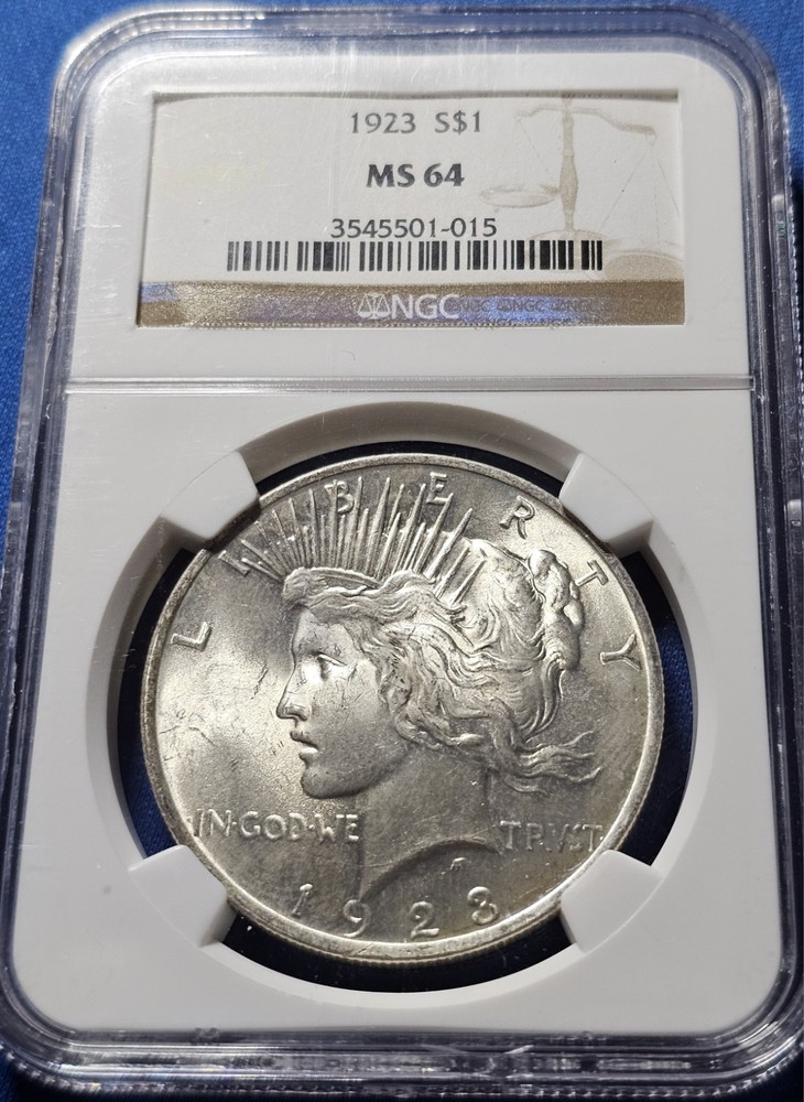 1923 Peace Silver Dollar $1 - NGC MS64