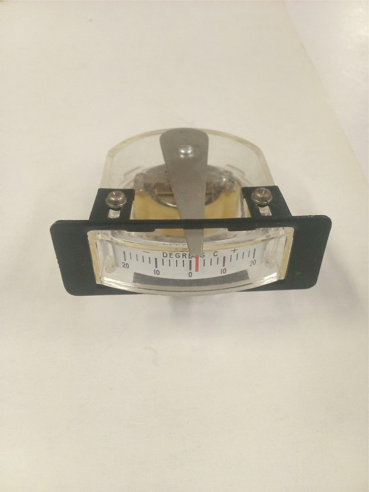 Japanese Maker Miniature Analog Edgewise Panel Meter +/- 0-20 Degrees Celsius