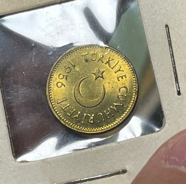 1956 Turkey 5 Kurus Coin